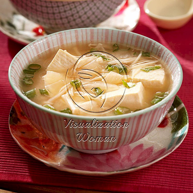 Miso Soup with Tofu and Enoki