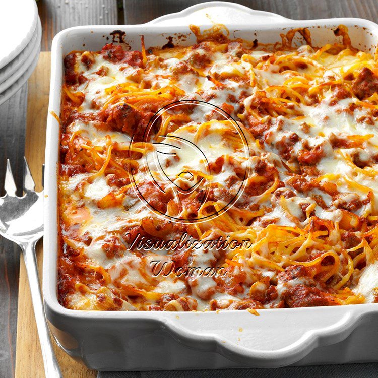 Mozzarella Baked Spaghetti