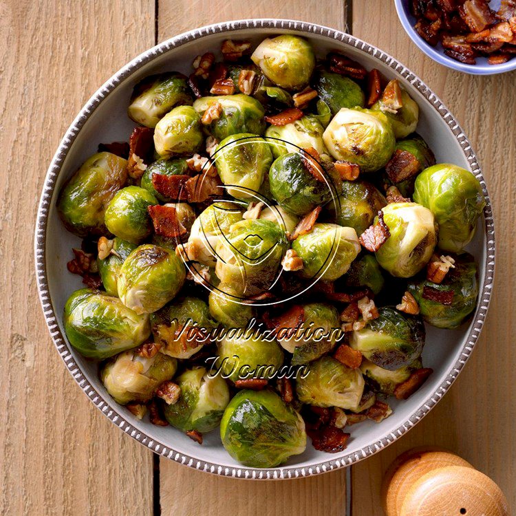 Maple & Bacon Glazed Brussels Sprouts