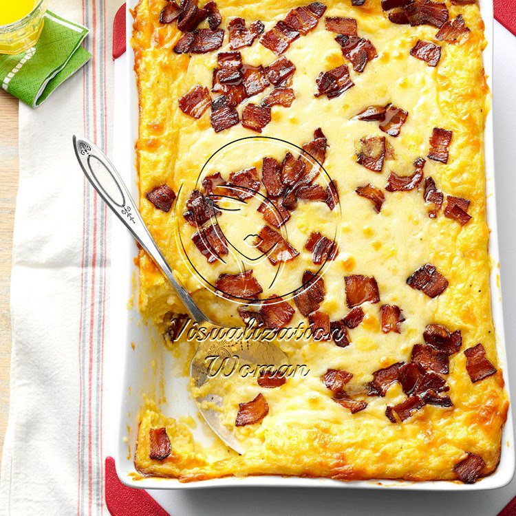 Baked Two-Cheese & Bacon Grits