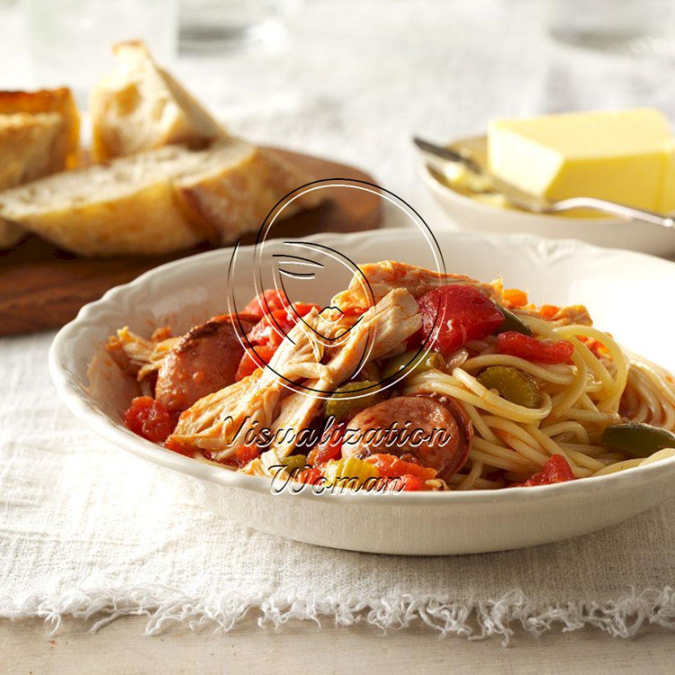 Grandma’s Cajun Chicken & Spaghetti