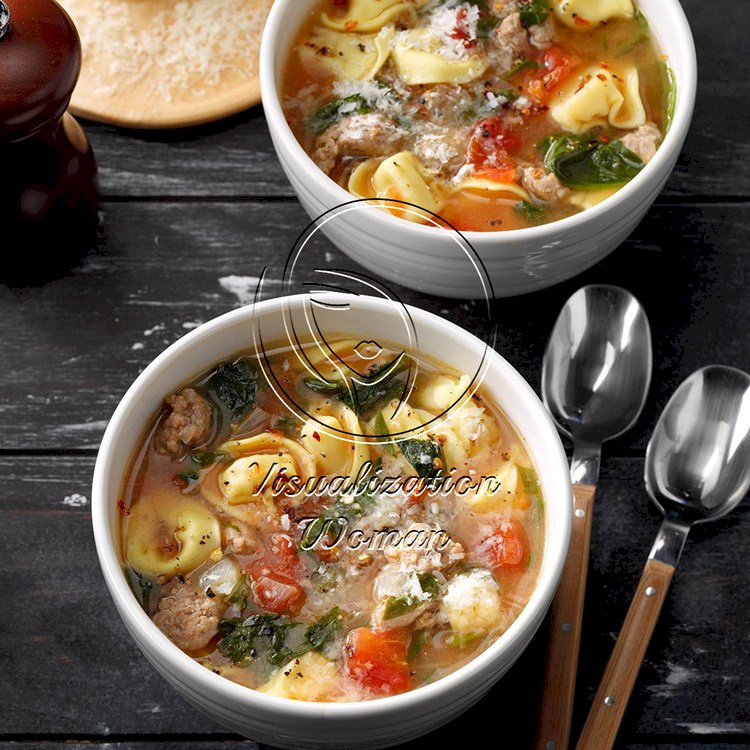 Rustic Italian Tortellini Soup