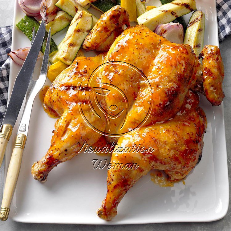 Glazed Spatchcocked Chicken