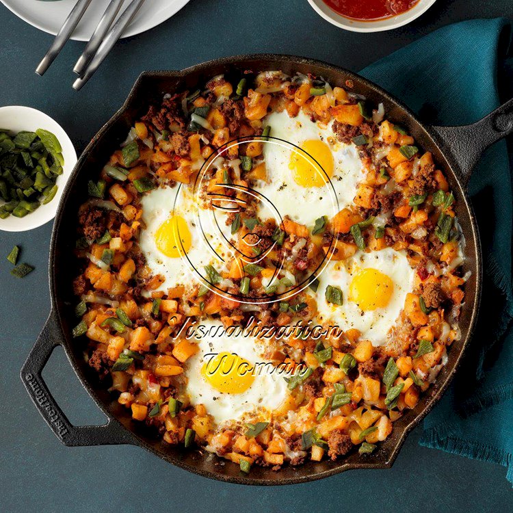 Loaded Huevos Rancheros with Roasted Poblano Peppers