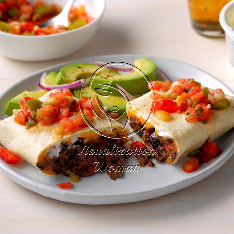 Cheddar Bean Burritos