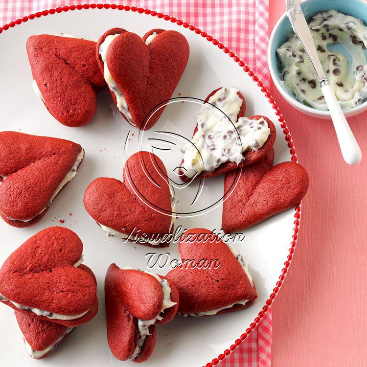 Chocolate Chip Red Velvet Whoopie Pies