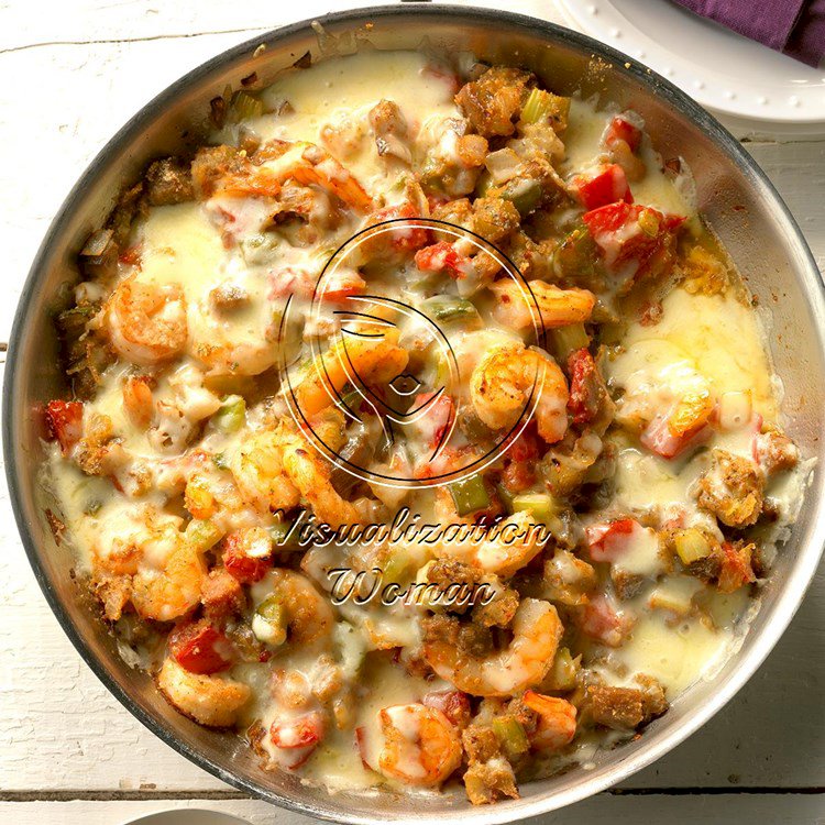 Ragin’ Cajun Eggplant and Shrimp Skillet