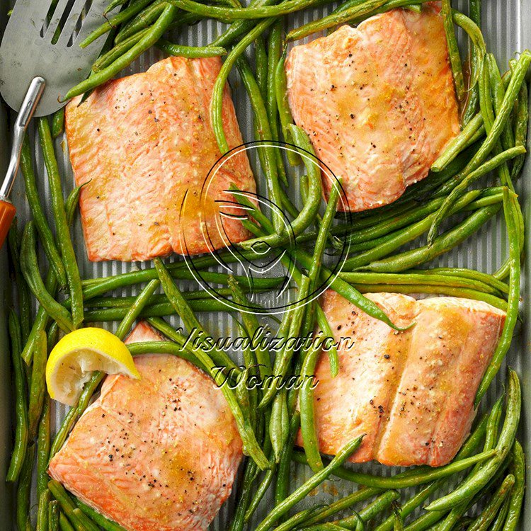 Sweet & Tangy Salmon with Green Beans