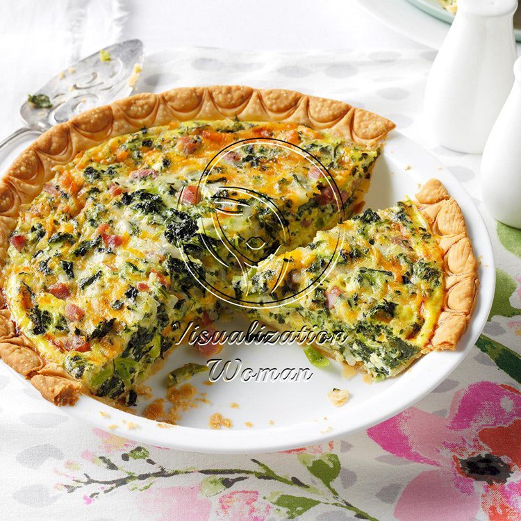 Ham & Collards Quiche