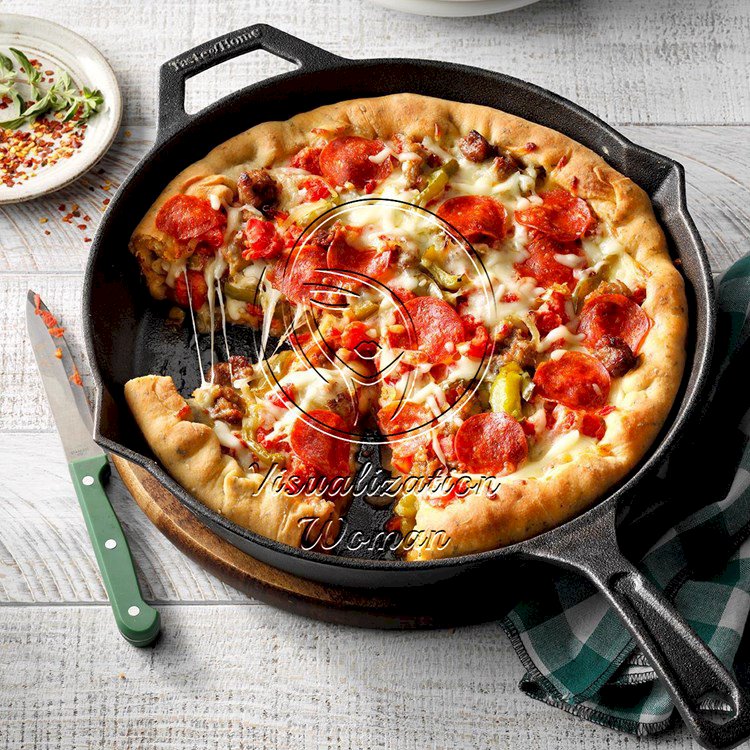 Deep-Dish Sausage Pizza