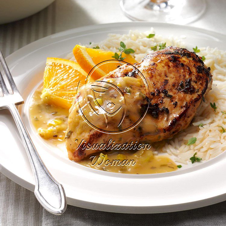 Orange-Thyme Chicken in Garlic Sauce