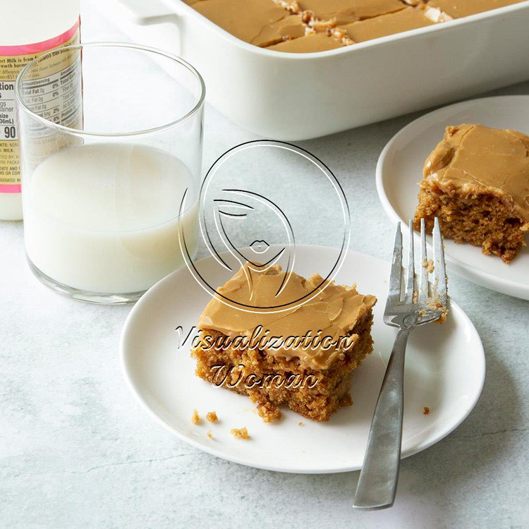 Oatmeal Cake with Caramel Icing