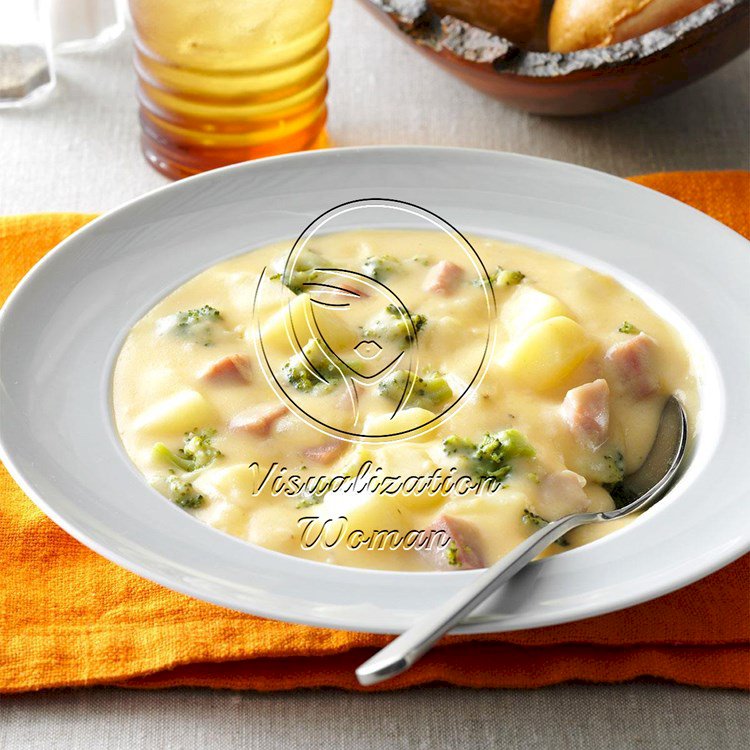 Makeover Cheesy Ham ‘N’ Potato Soup