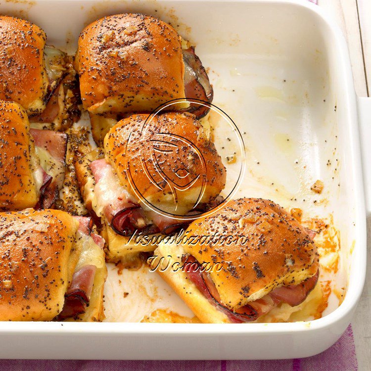 Caramelized Ham & Swiss Buns