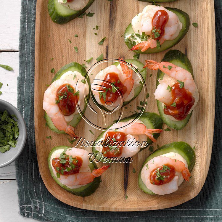 Shrimp and Cucumber Canapes