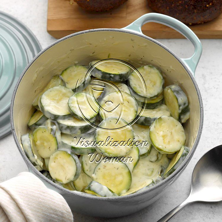 Zucchini in Dill Cream Sauce