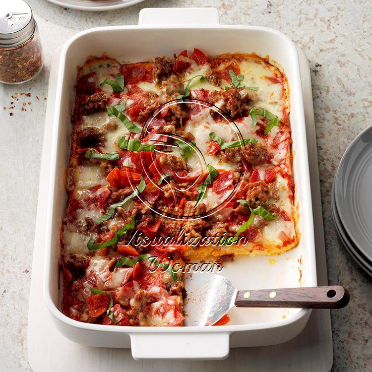 Pepperoni and Sausage Deep-Dish Pizza Quiche