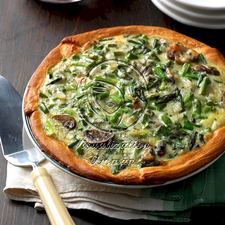 Mushroom Asparagus Quiche