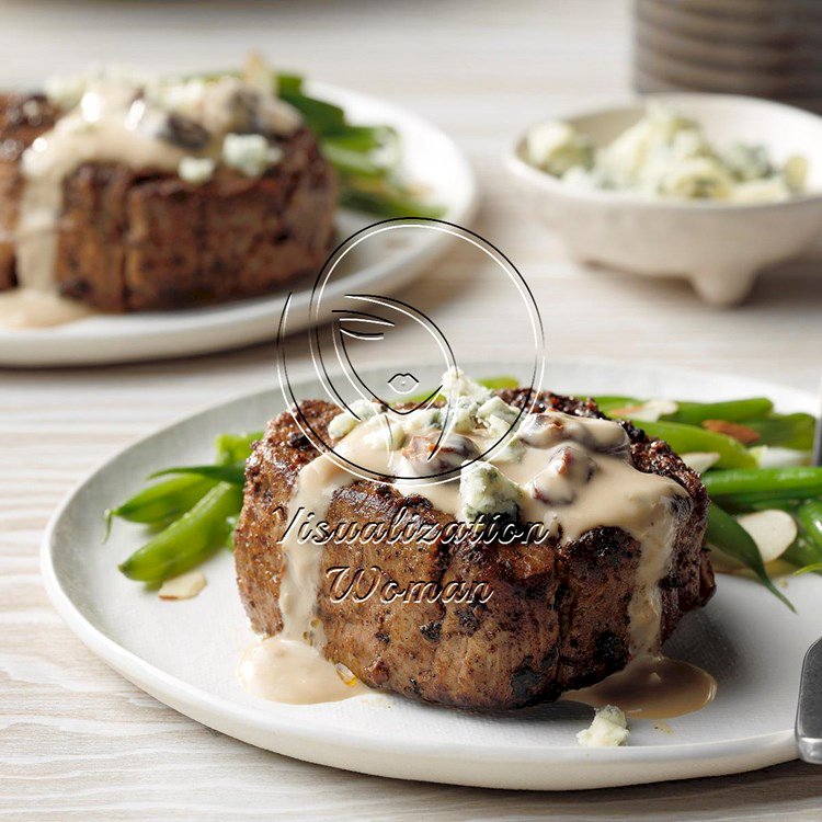 Air-Fryer Spiced Steaks with Cherry Sauce