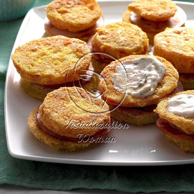 Air-Fryer Green Tomato Stacks