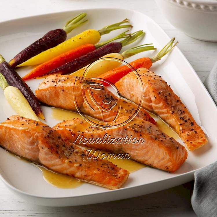 Air-Fryer Salmon with Maple-Dijon Glaze