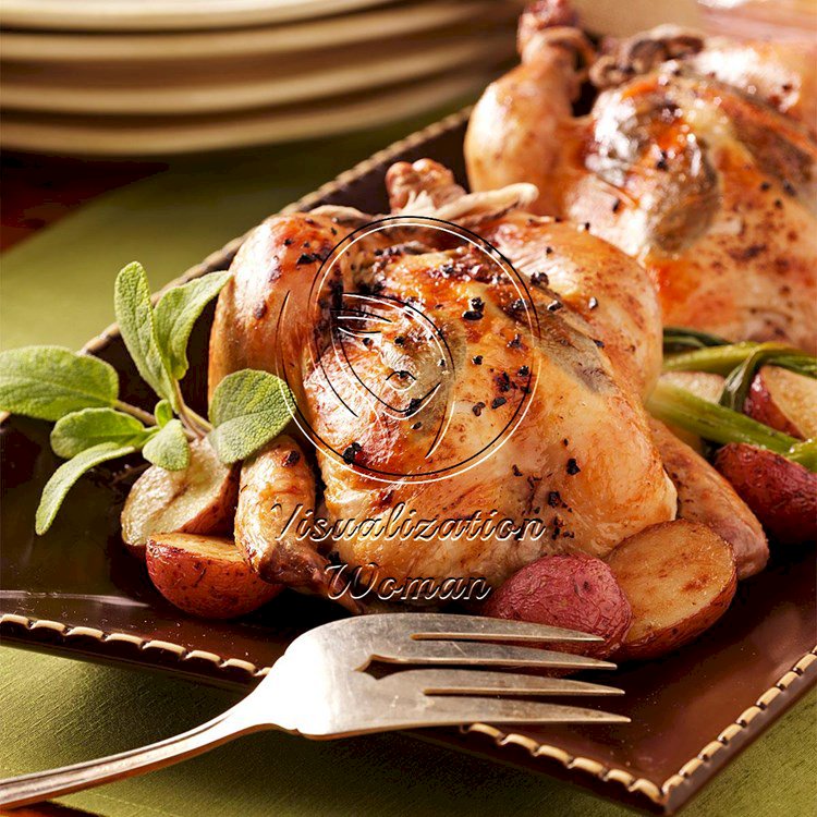 Herb-Stuffed Roasted Cornish Hens