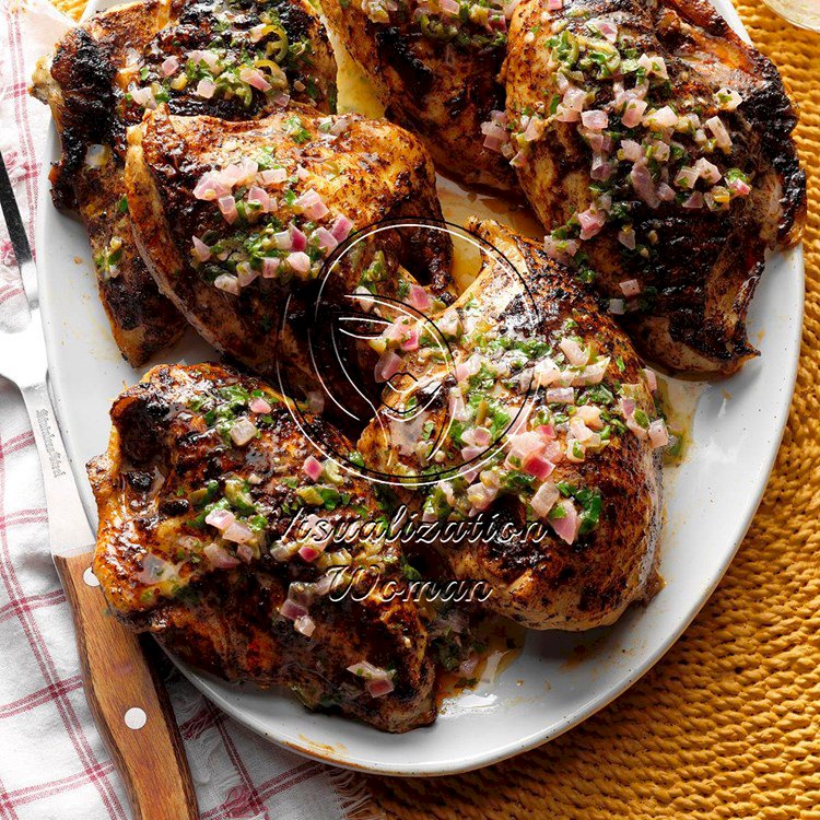 Spiced Grilled Chicken with Cilantro Lime Butter