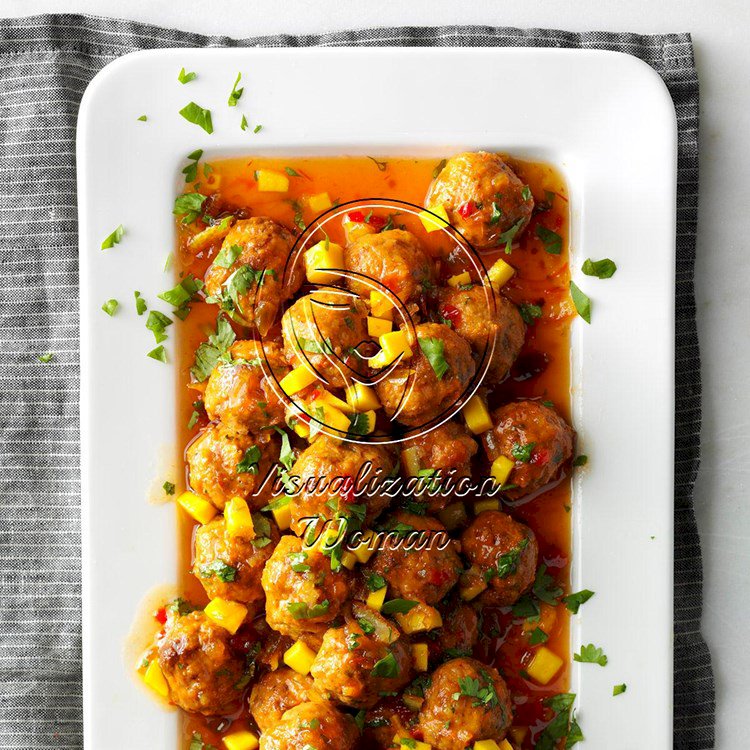 Orange-Glazed Chicken & Chorizo Meatballs