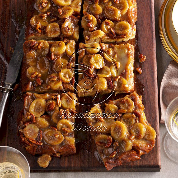 Bananas Foster Baked French Toast