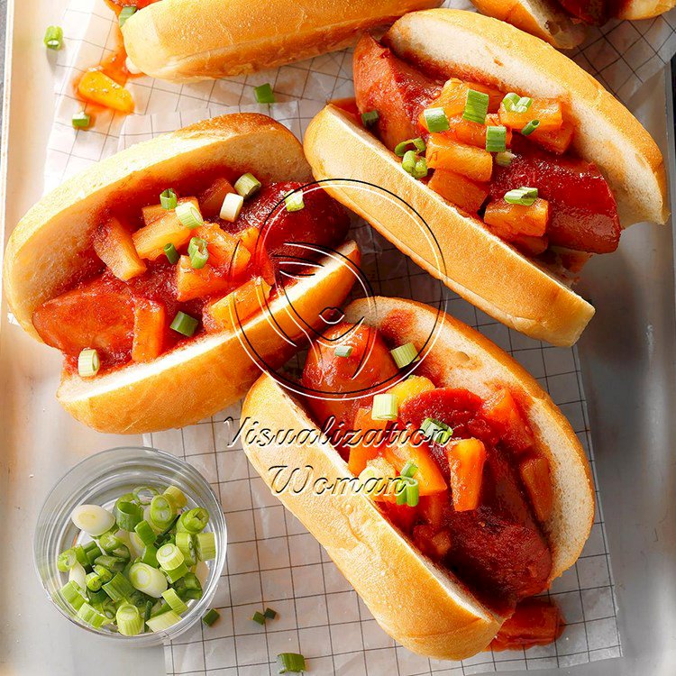 Hawaiian Kielbasa Sandwiches