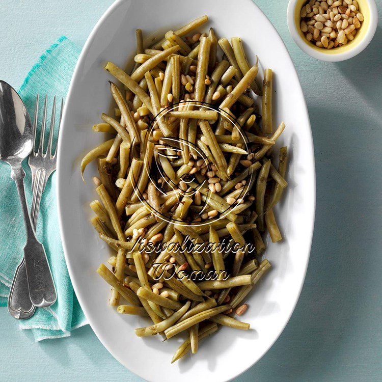 Oregano Green Beans with Toasted Pine Nuts