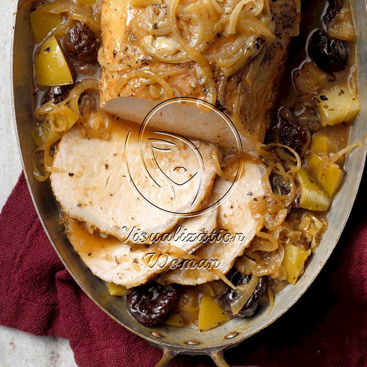 Pressure-Cooker Pork with Apples and Dried Plums