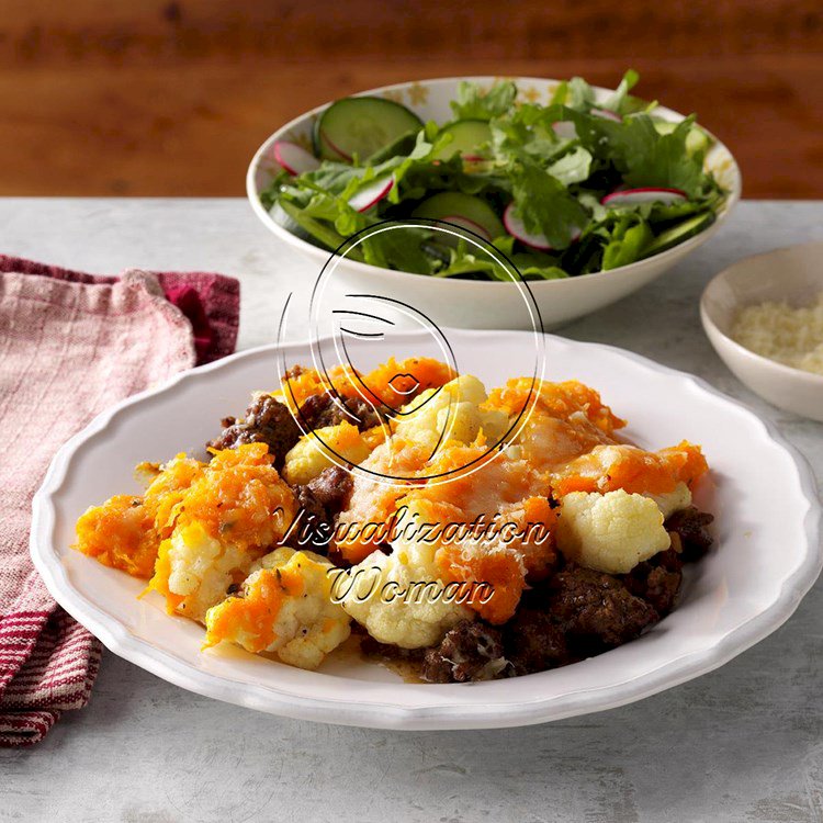 Butternut Squash, Cauliflower & Beef Shepherd’s Pie