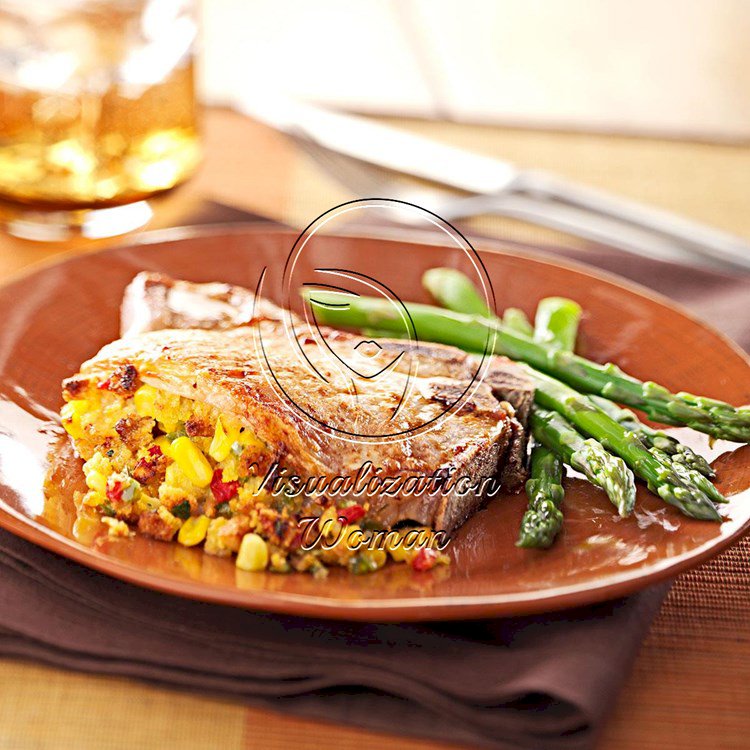 Corn-Stuffed Pork Chops