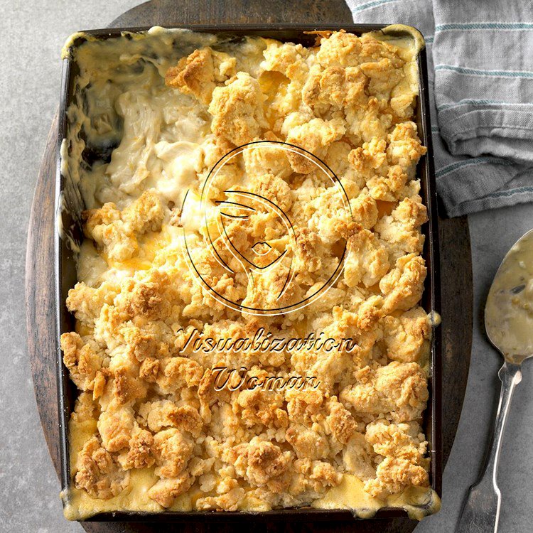 Creamy Green Chile Chicken Cobbler