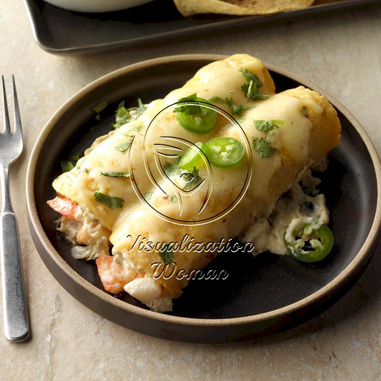 Cheesy Seafood Enchiladas