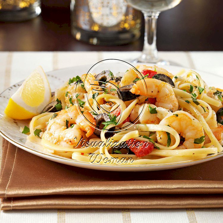 Mediterranean Shrimp Linguine