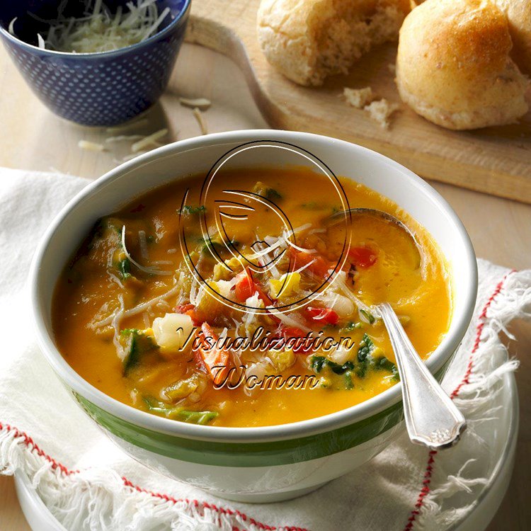 Spicy Sweet Potato Kale Cannellini Soup