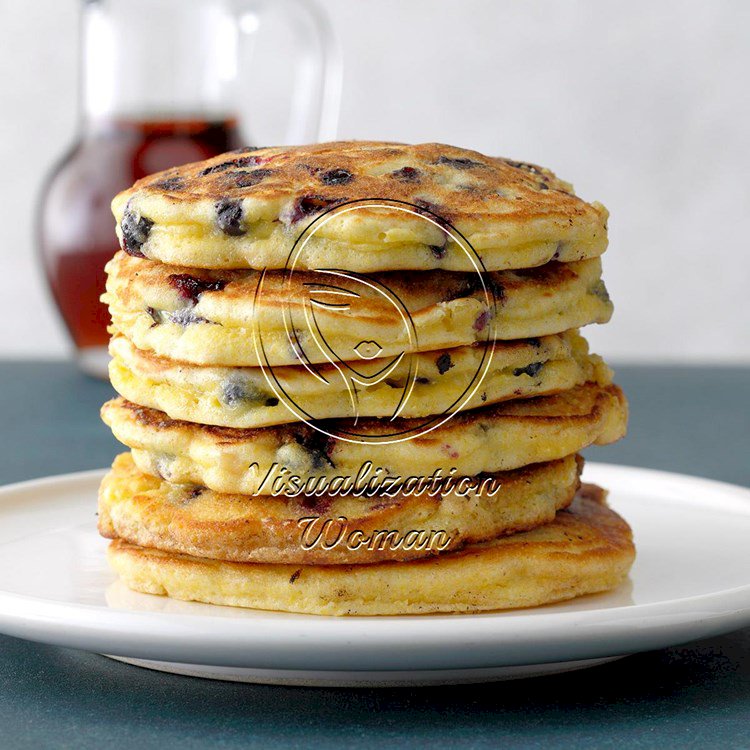 Blueberry Cornmeal Pancakes