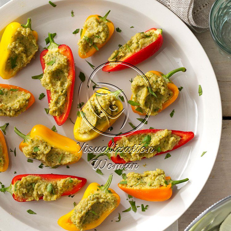 Garbanzo-Stuffed Mini Peppers