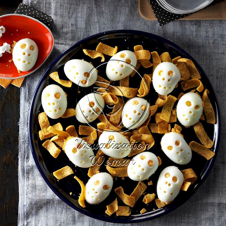 Skull Deviled Eggs