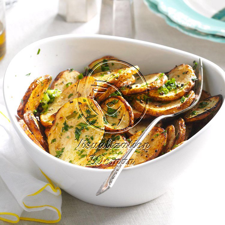 Roasted Tater Rounds with Green Onions & Tarragon