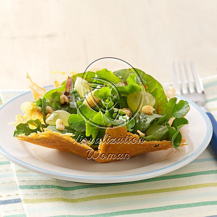 Parmesan, Walnut & Arugula Baskets