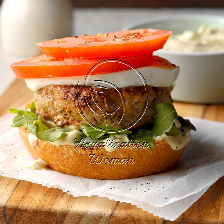 Open-Faced Chicken Avocado Burgers