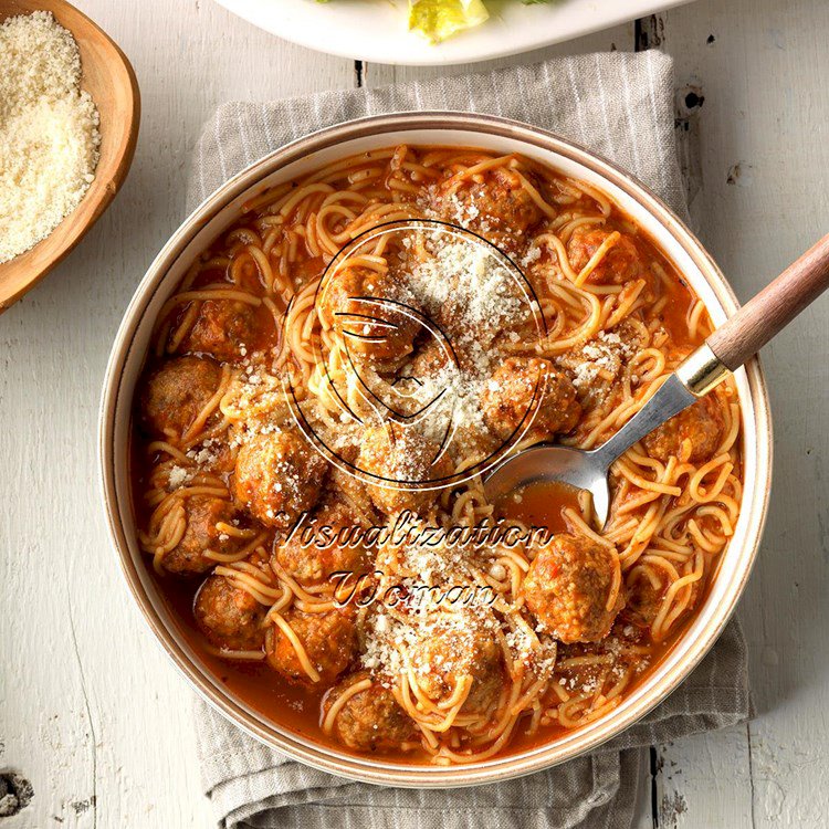 Spaghetti & Meatball Soup