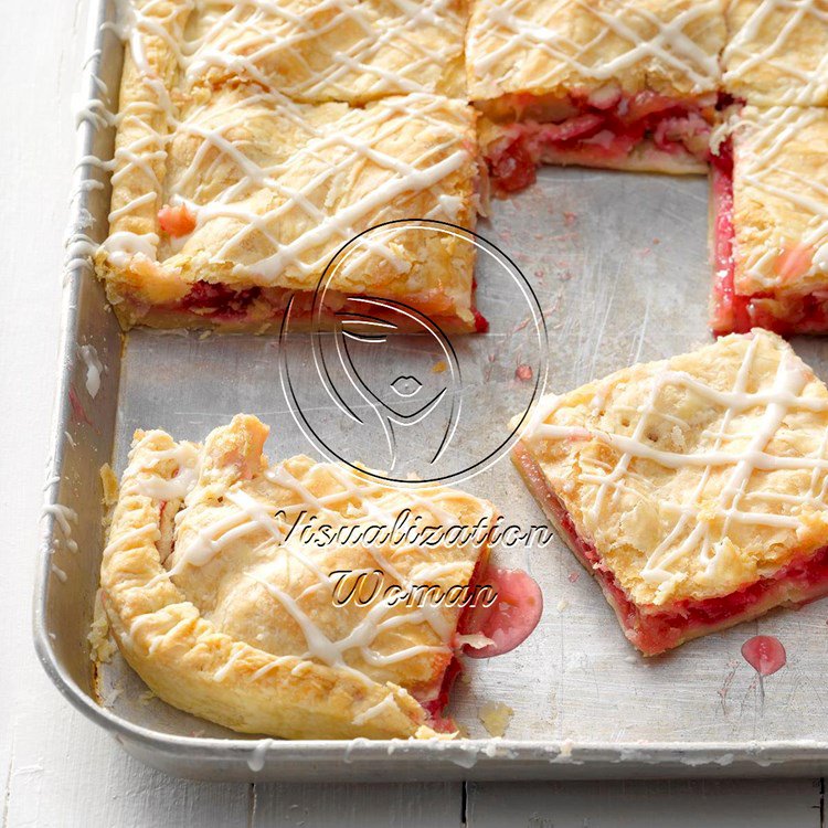 Raspberry-Rhubarb Slab Pie