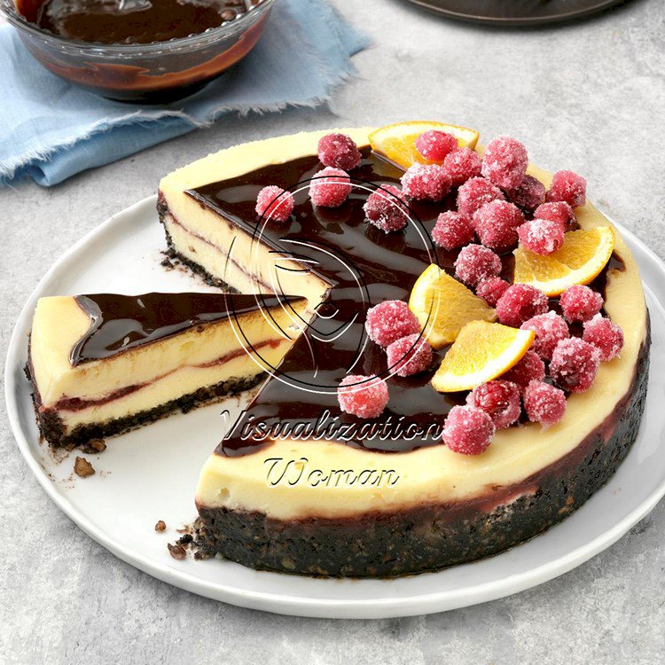 Cranberry Orange Cheesecake