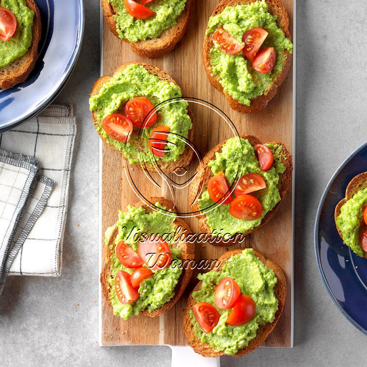 Sweet Pea Pesto Crostini