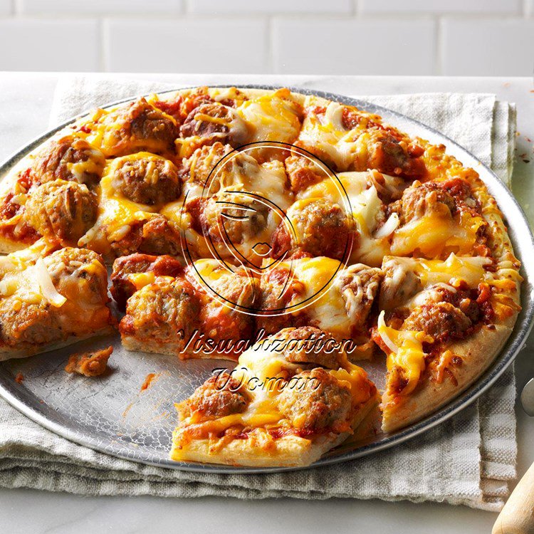 Meatball Pizza