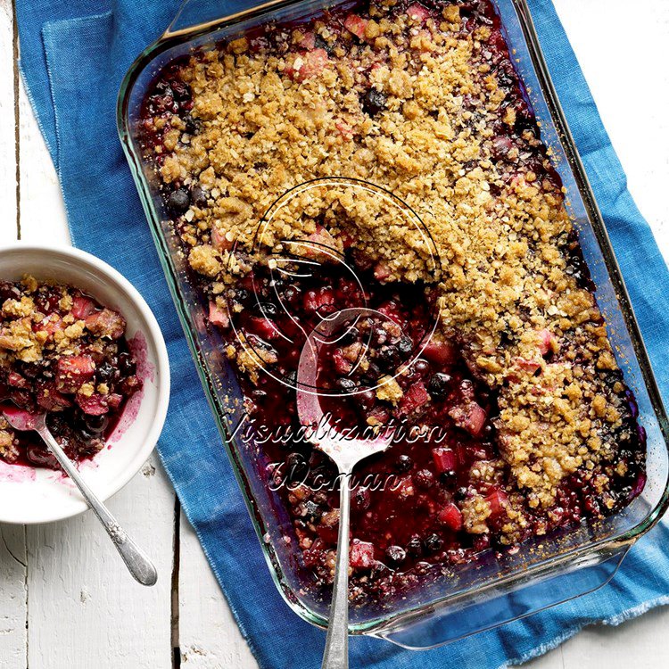 Blueberry-Rhubarb Crumble